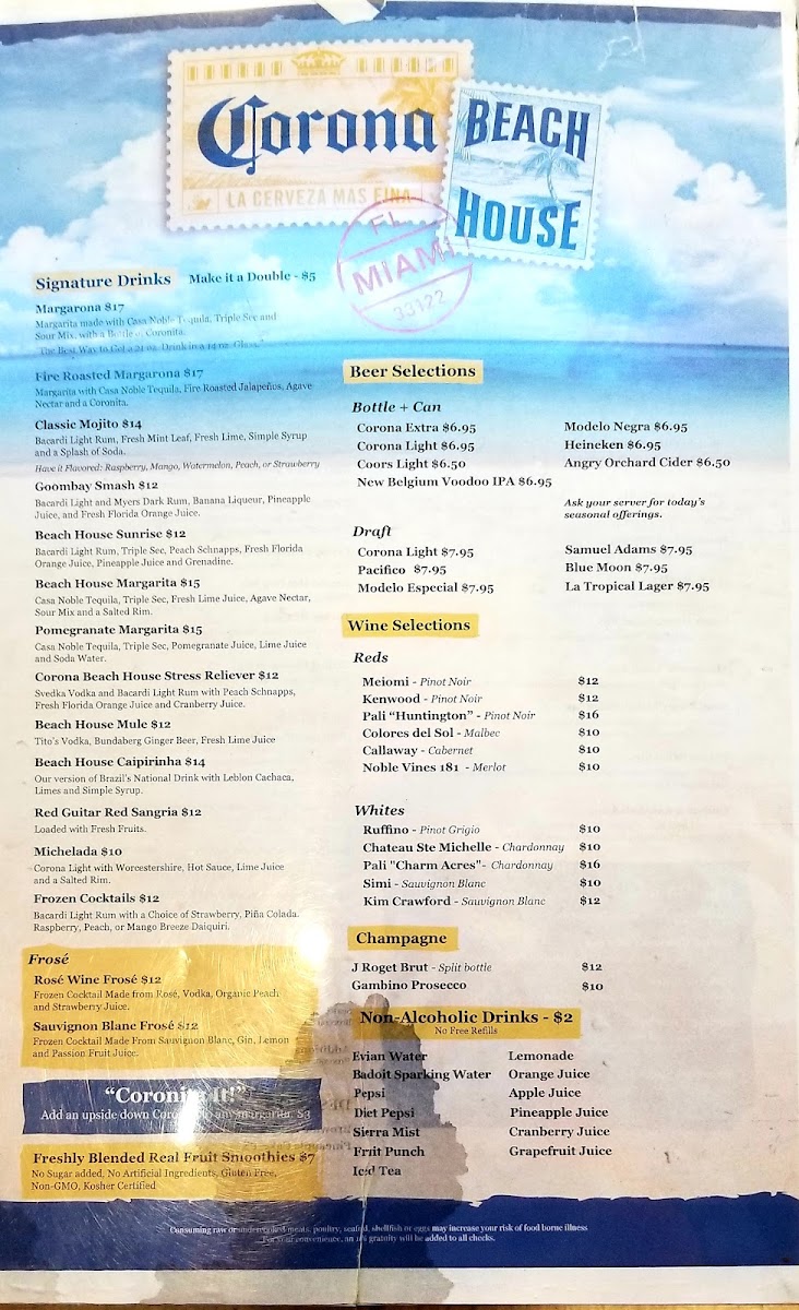 Corona Beach House Menu - Image 6